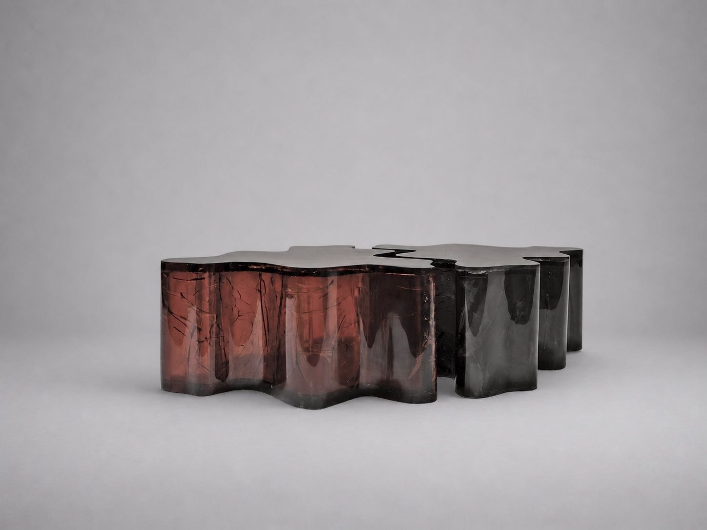 Associated Fractured Resin Coffee Table